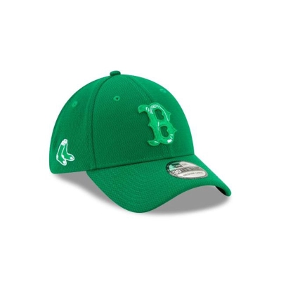 Boston Red Sox Gorra | New Era MLB St Patricks Day 39thirty Stretch Fit Cap Mexico - Verdes